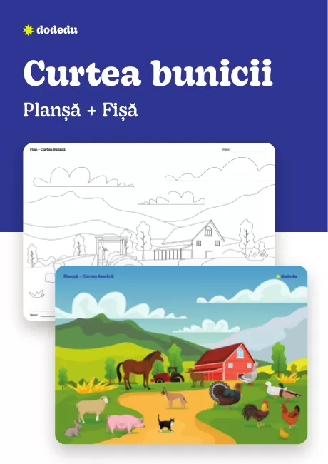 Curtea bunicii - Set Planșă + Fișă