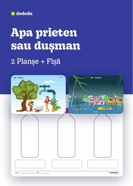 Apa prieten sau dușman - Set 2 Planșe+Fișă