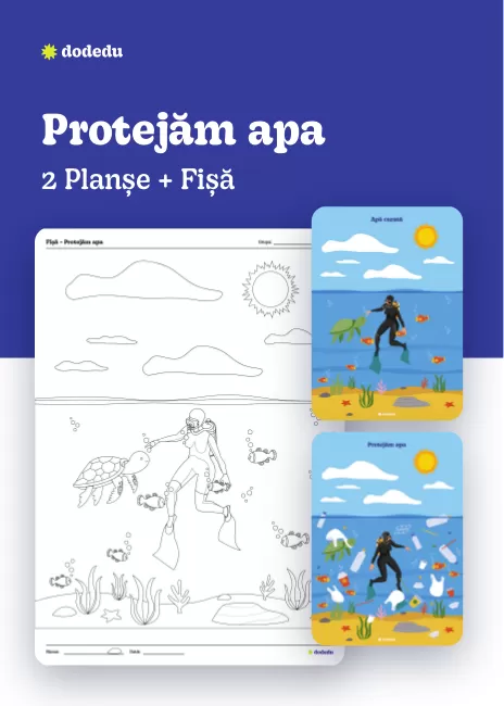 Protejăm apa - Set 2 Planșe+Fișă