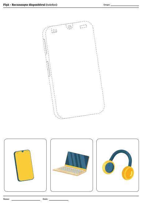 Fișă - Recunoaște dispozitivul (telefon)