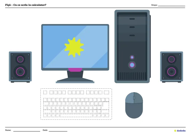 Fișă - Cu ce scriu la calculator?