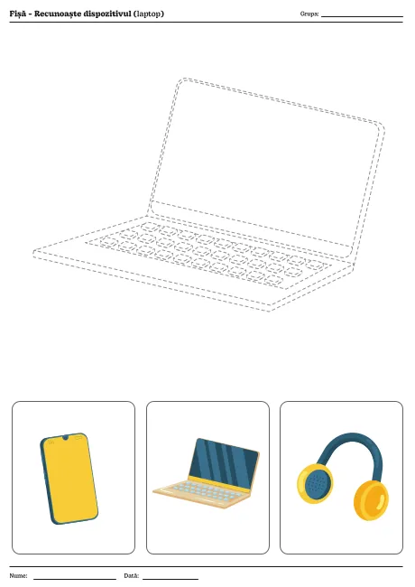 Fișă - Recunoaște dispozitivul (laptop)