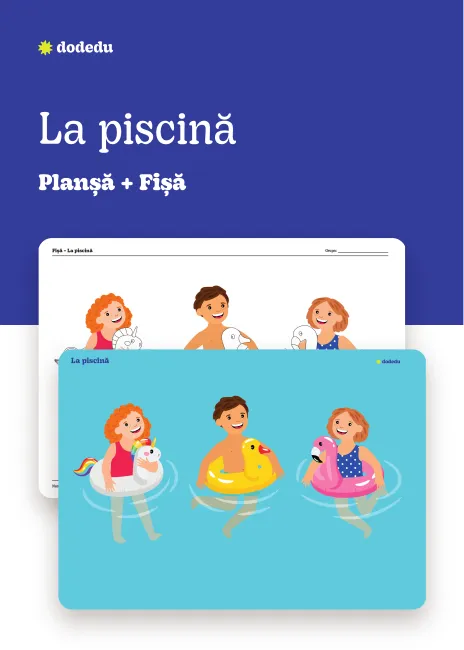 La piscină - Set Planșă+Fișă