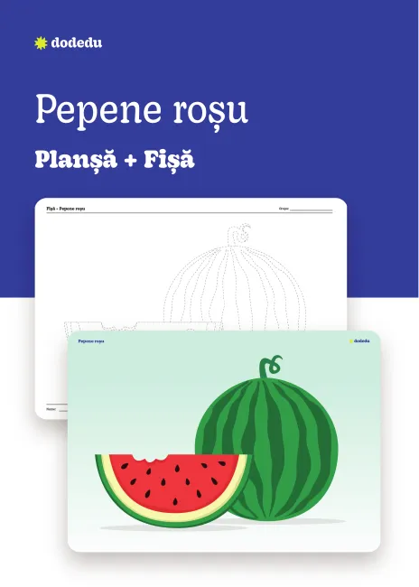 Pepene roșu - Set Planșă+Fișă