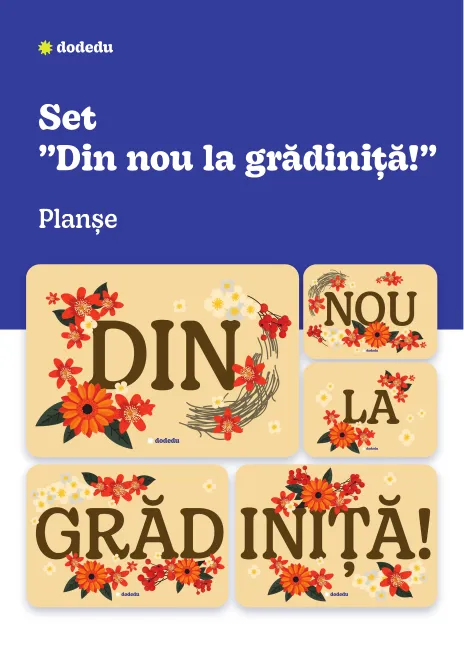 Din nou la grădiniță! - Set Planșe A4
