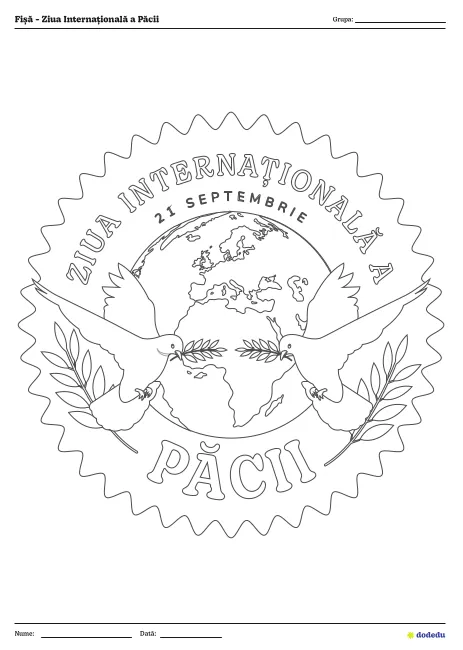 Fișă - Ziua Internațională a Păcii