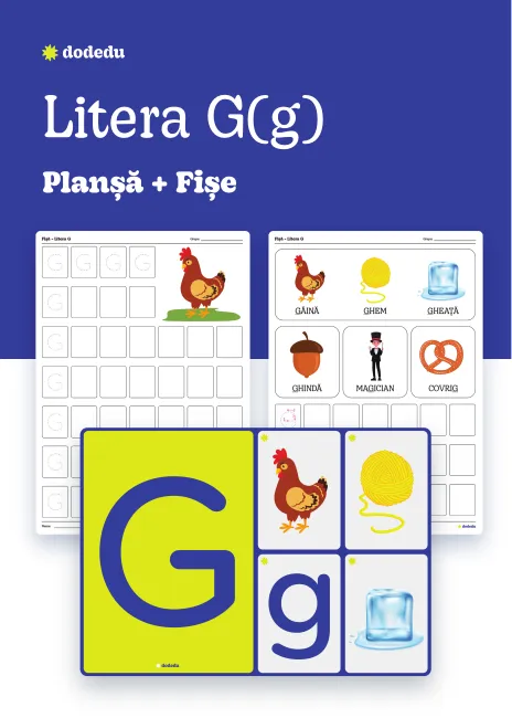 Litera G(g) - Set Planșă+Fișe