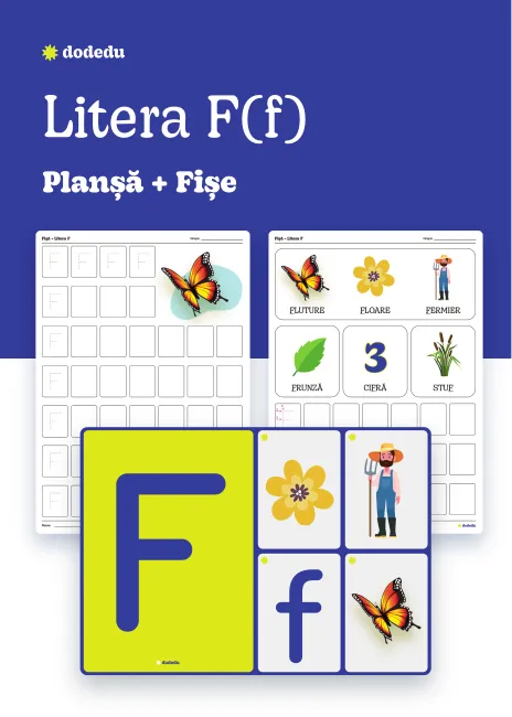 Litera F(f) - Set Planșă+Fișe