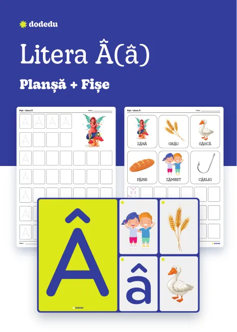 Litera A(a) circumflex - Set Planșă+Fișe