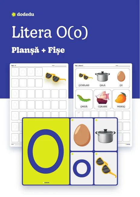 Litera O(o) - Set Planșă+Fișe