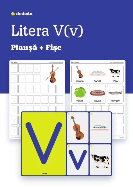 Litera V(v) - Set Planșă+Fișe