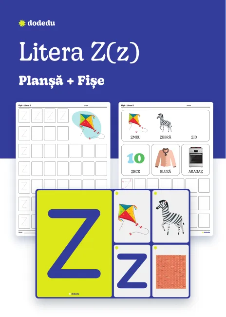 Litera Z(z) - Set Planșă+Fișe