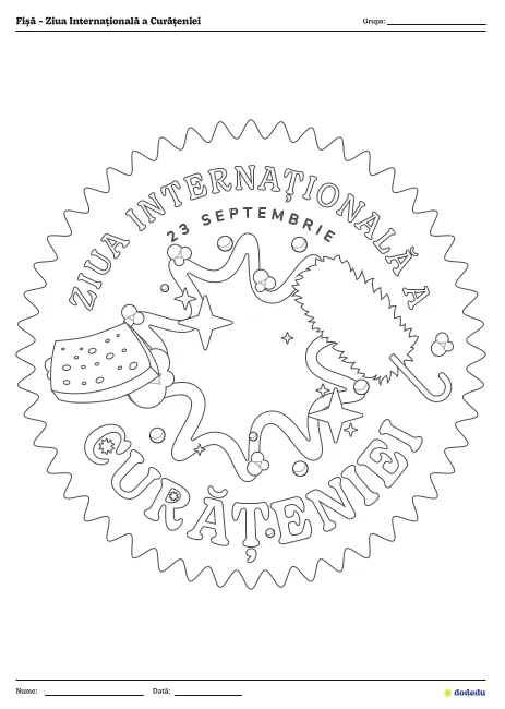 Fișă - Ziua Internațională a Curățeniei