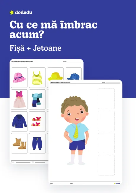 Cu ce mă îmbrac acum? - Set Fișă+Jetoane