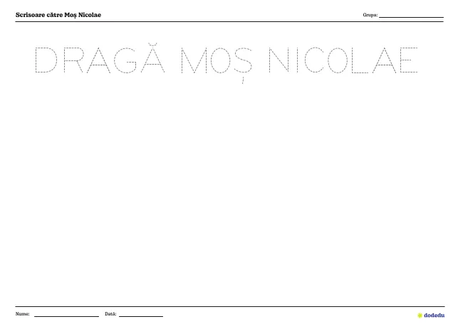 Scrisoare către Moș Nicolae
