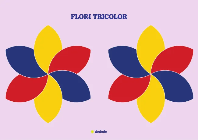 Planșă - Flori tricolor