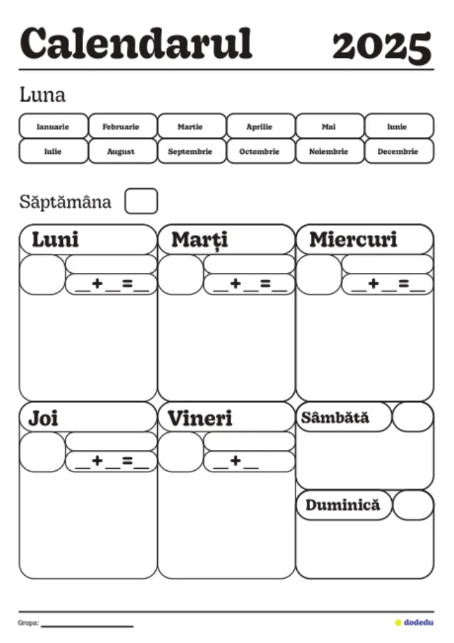 A4 - Calendarul naturii 2025