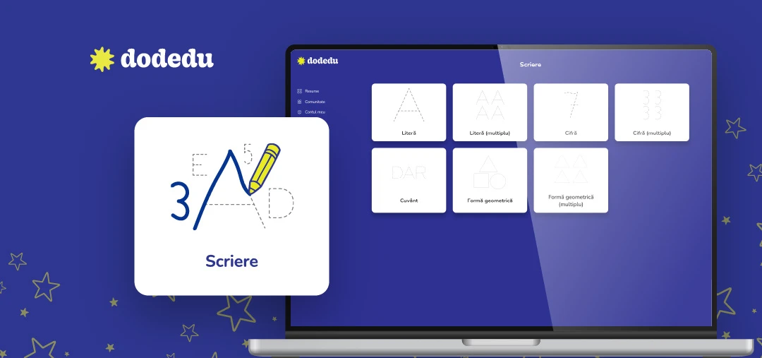 Scriere – cum exersăm literele, cifrele și formele cu ajutorul interactivității