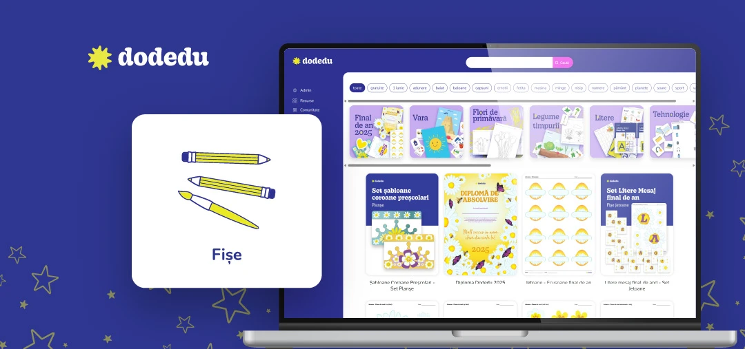 Fișe – o bibliotecă digitală completă, organizată și accesibilă pentru educația timpurie