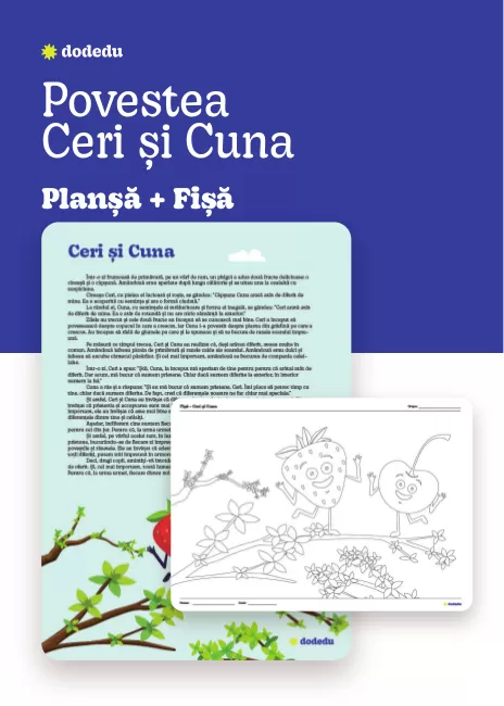 Povestea Ceri și Cuna- Set Plansă+Fișă
