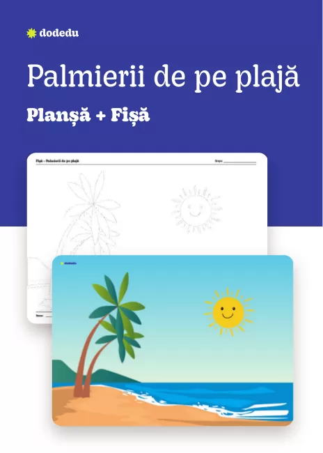 Palmierii de pe plajă - Set Planșă+Fișă