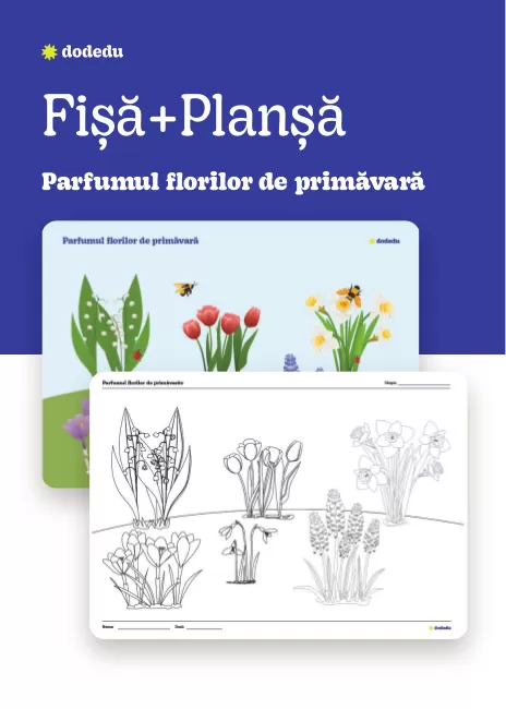 Parfumul florilor de primăvară - Set Fișă+Planșă