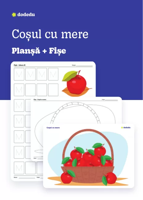Coșul cu mere - Set Planșă + Fișă