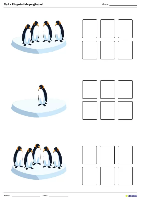 Fișă - Pinguinii de pe ghețari