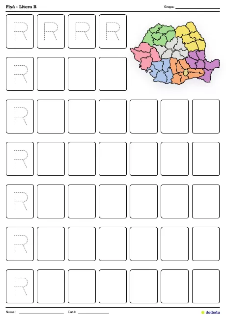 Fișă - Litera R de la România
