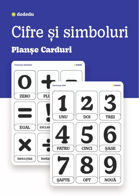 Cifre și simboluri - Set Carduri