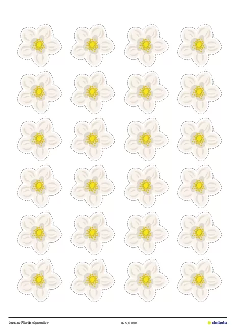 Jetoane Florile căpșunilor - 24 buc