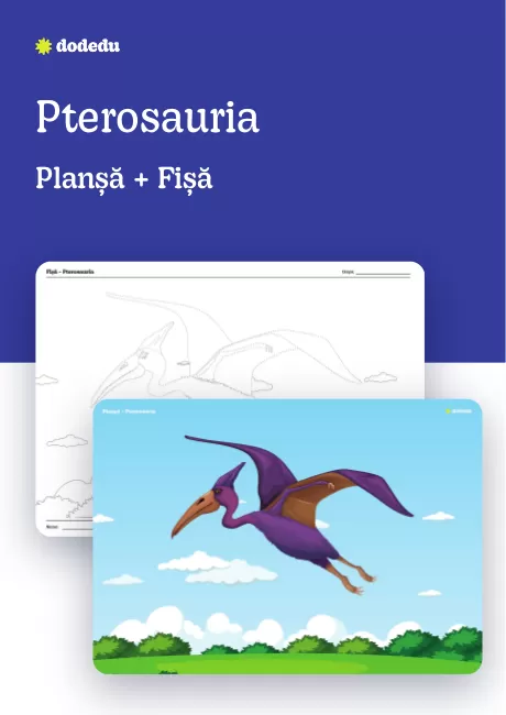 Pterosauria - Set Planșă + Fișă