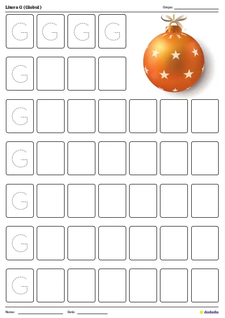Fișă Litera G (Globul)