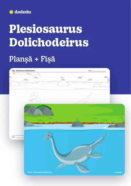 Plsesiosaurus Dolichodeirus - Set Planșă + Fișă