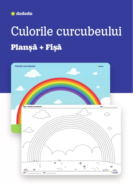 Culorile curcubeului - Set Planșă+Fișă