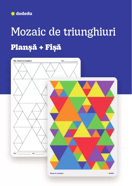 Mozaic de triunghiuri - Set Planșă + Fișă