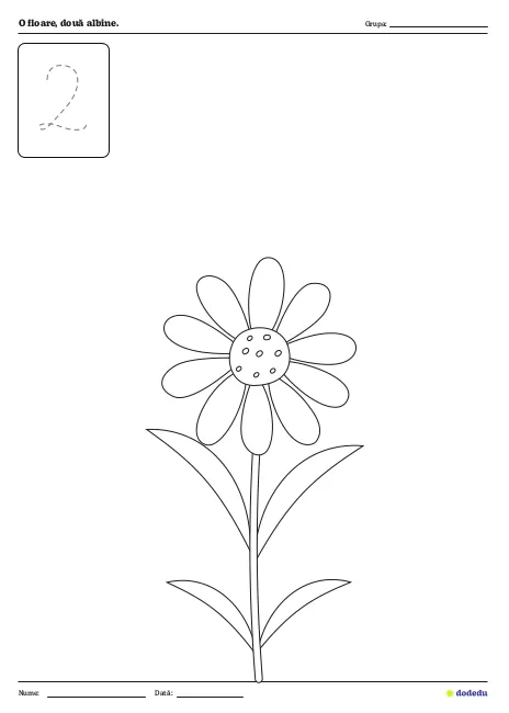 Fișă O floare, două albine
