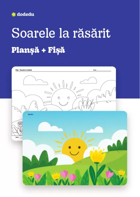 Soarele la răsărit - Set Planșă+Fișă