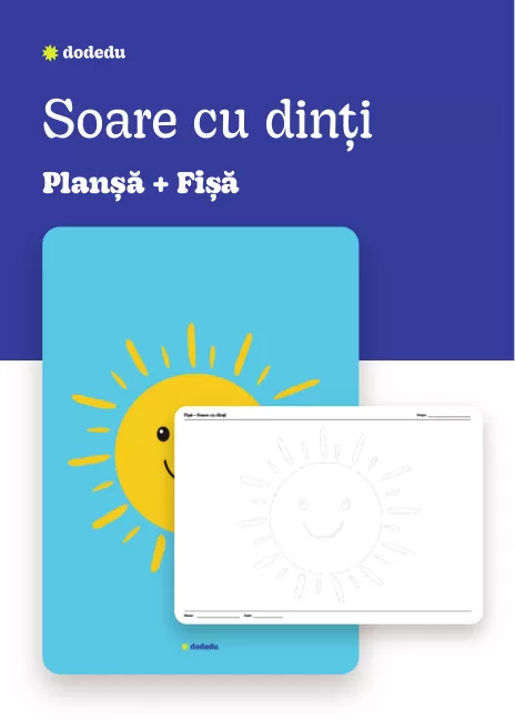 Soare cu dinți - Set Planșă+Fișă