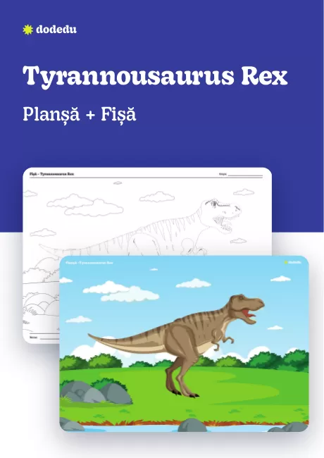Tyrannousaurus Rex - Set Planșă + Fișă