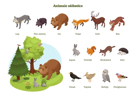 Planșă Animale sălbatice