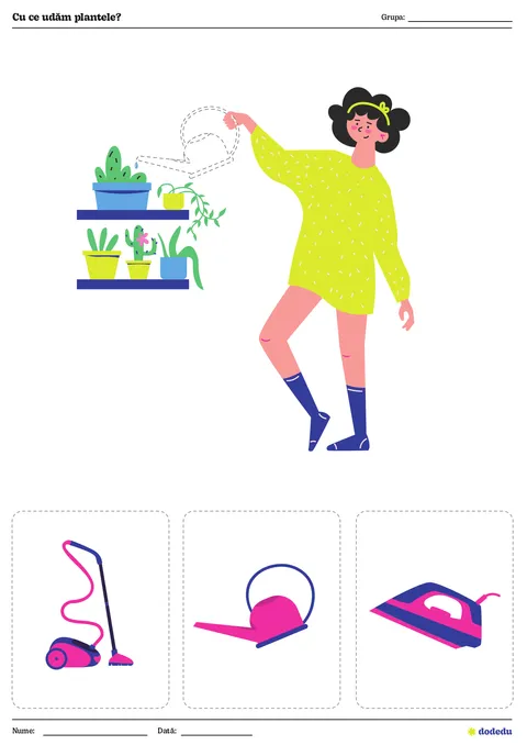 Fișă Cu ce udăm plantele?