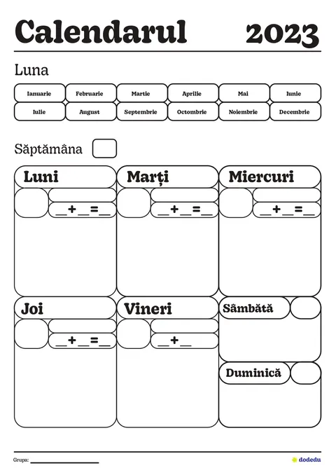 Calendar naturii - Dimensiune A4