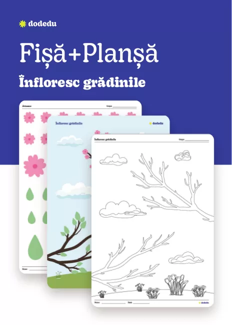 Înfloresc grădinile-Set Fișă+Planșă