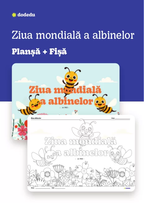 Ziua mondiala a albinelor - Set Plansă+Fișă