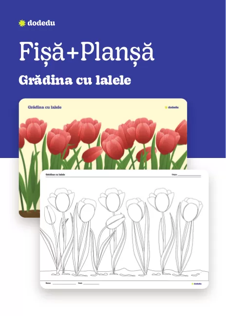 Grădina cu lalele - Set Fișă+Planșă