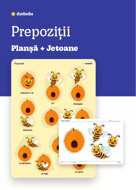 Prepozitii - Set Plansă+Fișă