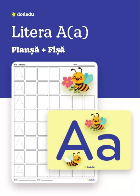 Litera A (a) - Set Plansă+Fișă