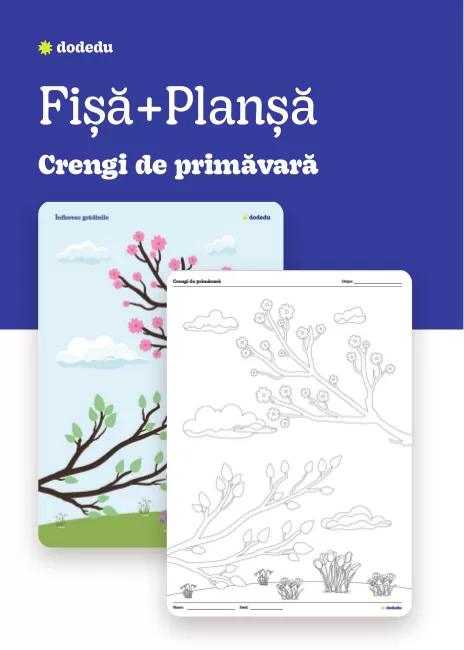 Crengi de primăvară-Set Fișă+Planșă