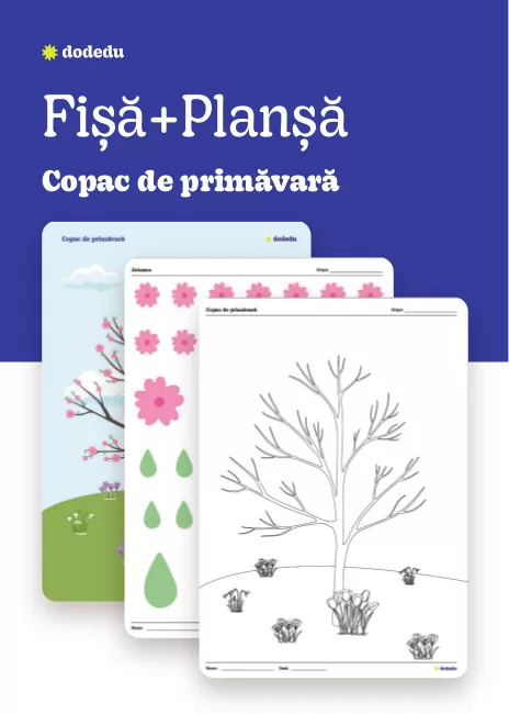 Copac de primăvară - Set Fișă+Planșă